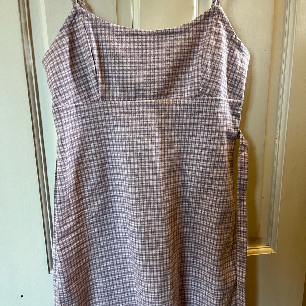 Brandy Melville Purple Plaid Dress